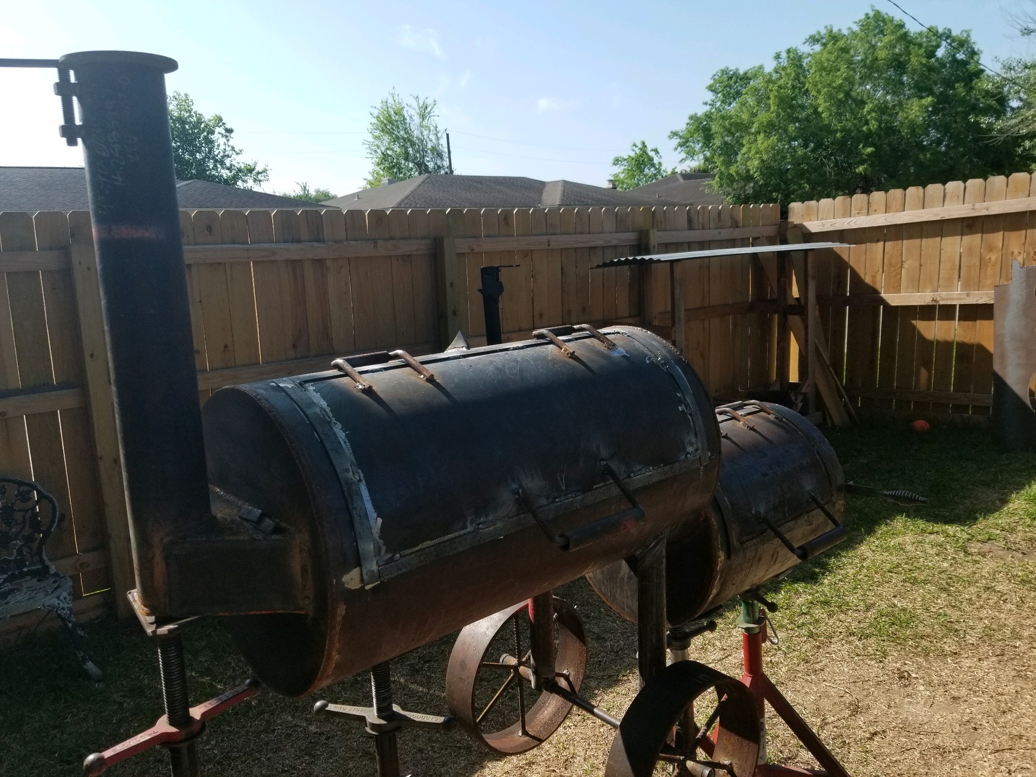 custom backyard smoker and grill